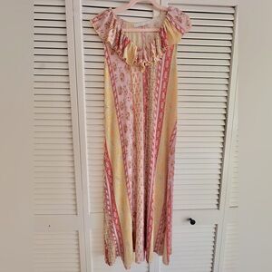 MANGO Ruffle Printed Midi Dress